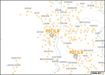 map of Močila