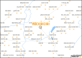 map of Mockaičiai