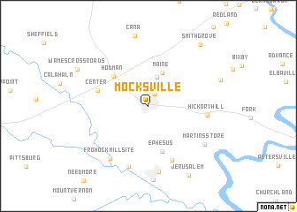 map of Mocksville
