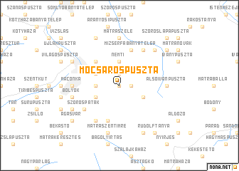 map of Mocsárospuszta