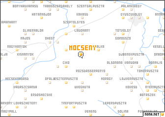 map of Mőcsény