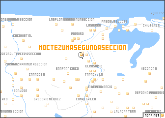 map of Moctezuma Segunda Sección