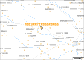 map of Mocurry Cross Roads