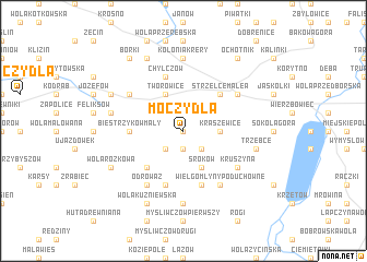 map of Moczydła