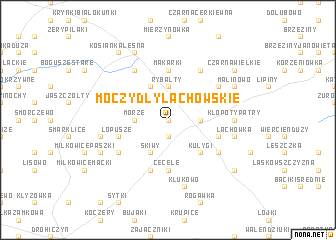 map of Moczydły Lachowskie