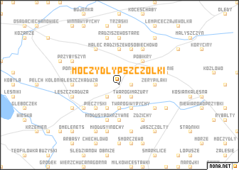 map of Moczydły Pszczółki