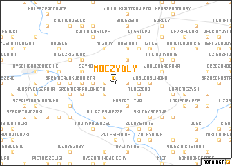 map of Moczydły