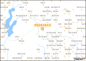map of Modakeke