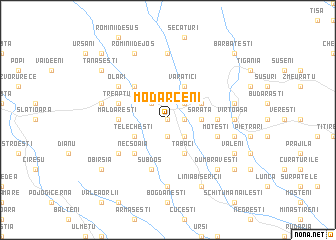 map of Modărceni