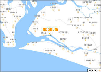 map of Modavis