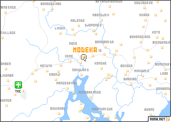 map of Modeka