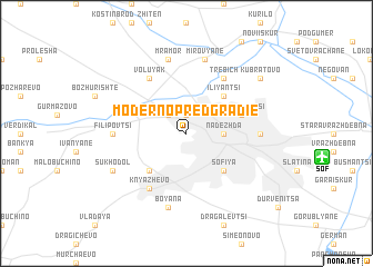 map of Moderno Predgradie
