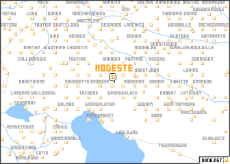 map of Modeste