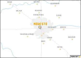 map of Modesto