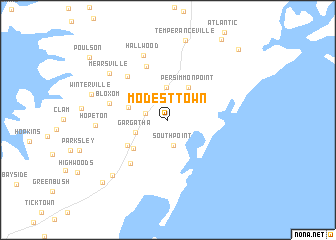 map of Modest Town