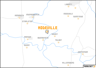 map of Modeville