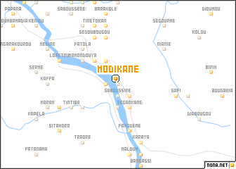 map of Modikané