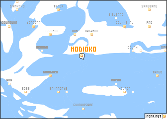 map of Modioko