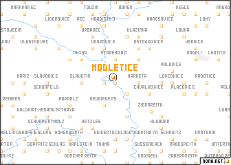 map of Modletice