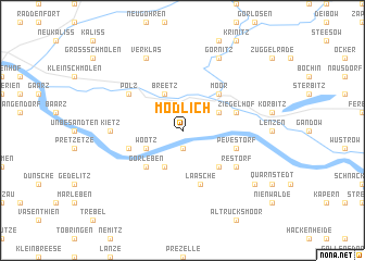 map of Mödlich