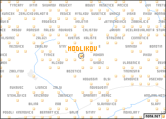 map of Modlíkov