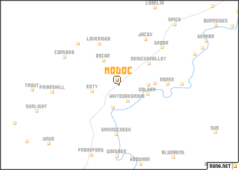 map of Modoc