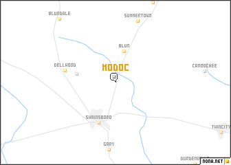 map of Modoc