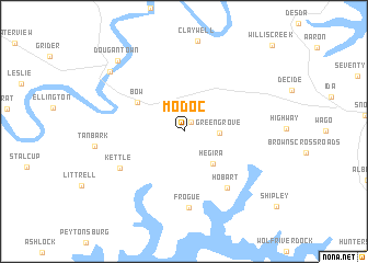 map of Modoc