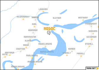 map of Modoc