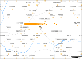 map of Modoma Nabamahogma