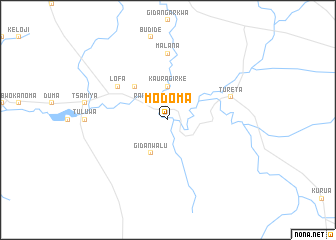 map of Modoma