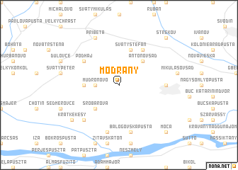 map of Modrany