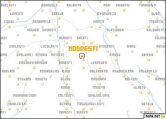 map of Modreşti