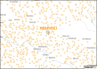 map of Modrinići