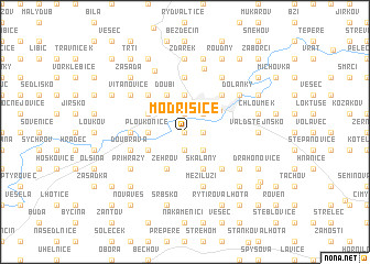 map of Modřišice