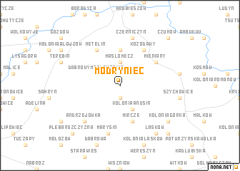 map of Modryniec