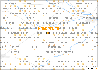 map of Modrzewek