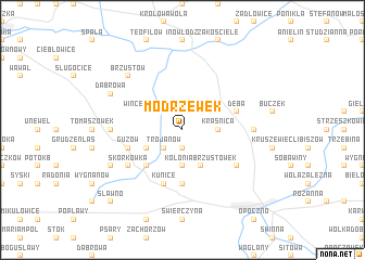 map of Modrzewek