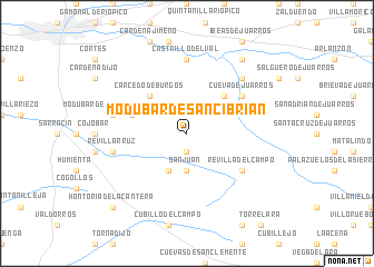 map of Modúbar de San Cibrián