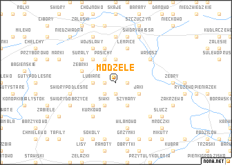 map of Modzele