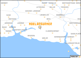 map of Moëlan-sur-Mer