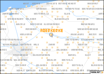 map of Moerkerke