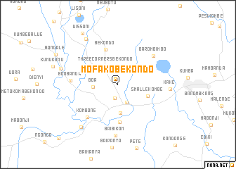 map of Mofako Bekondo