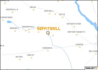 map of Moffits Mill