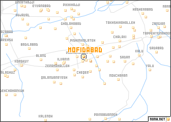 map of Mofīdābād