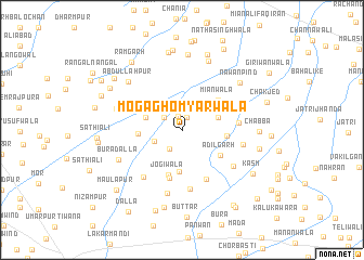 map of Moga Ghomyārwāla