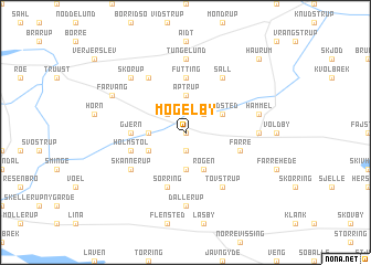 map of Møgelby