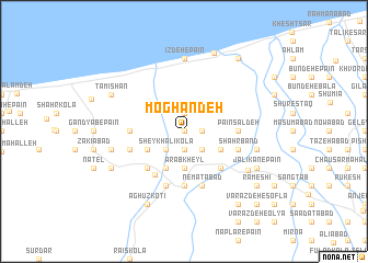 map of Moghān Deh
