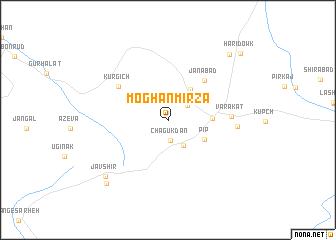 map of Moghān Mīrzā