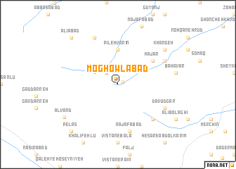 map of Moghowlābād